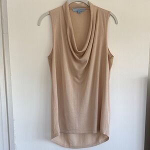 ANTONIO MELANI Sleeveless Cowl Neck Tank in Beige